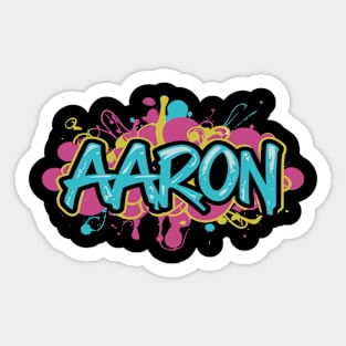 Aaron name Sticker